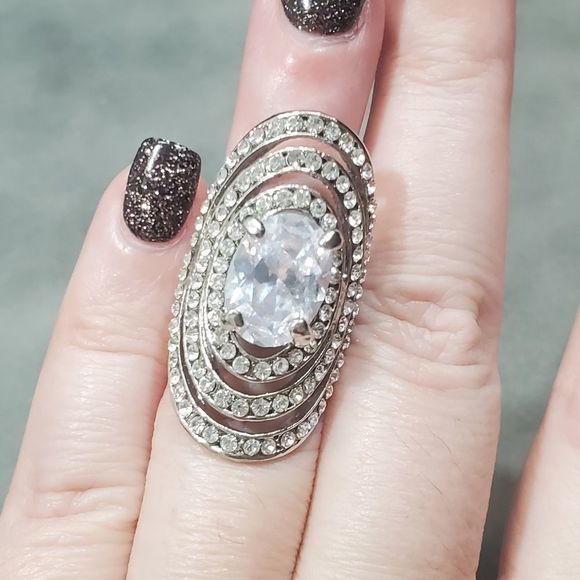 Jeweled statement ring‎ size 5 - Picture 1 of 6